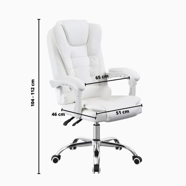 Cadeira Presidente Prizi All White Y-707 - Image 2