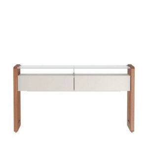 Aparador Cristal (144Cm) – Off White/Natural - Aparador Decorativo para Sala | Cor Off White