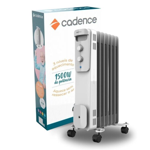 Aquecedor de Ambiente a Óleo Eiciente Silencioso Não Resseca 110V e 220V Cadence 1500W - Image 2