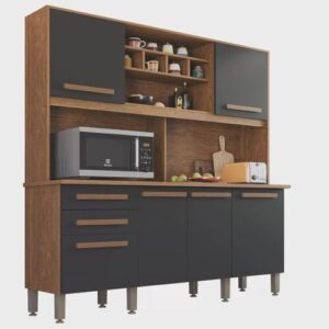 Armário para Cozinha 6 Portas 2 Gavetas Luna Plus imop Móveis - Armário de Sala