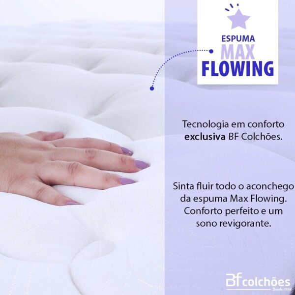 Cama Box com Colchão Casal Molas Ensacadas Alto 138x188cm Premium Sleep Branco bf Colchões - Image 4