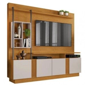Estante Home Fortuna Para Tv Até 65 Polegadas Jcm Cinamomo – Off White - Cor Off White | Estante com Prateleiras