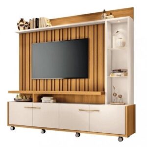 Estante Home para Tv até 60 Polegadas Ripado 4 Portas Titan hb Móveis - Estante com Prateleiras
