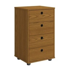 Gaveteiro Mesa De Cabeira Multiuso 4 Gavetas Classic – Freijo - Móvel Multiuso