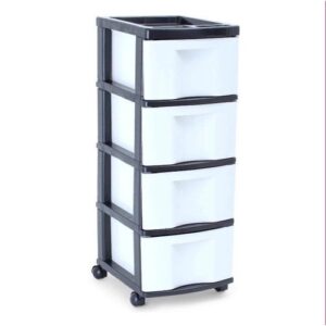 Gaveteiro Plástico Organizador 4 Gavetas Grandes Multiuso - Móvel Multiuso