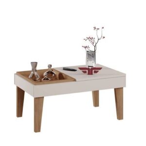 Mesa De Centro Lisy – Off WhiteCedro - Cor Off White