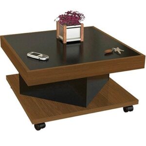 Mesa de Centro Quadrada Saara ImbuiaPreto Brilhante (33,5x63x63cm) – Artely - Cor Preto