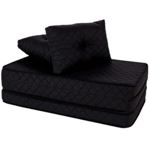 Puff Casal Multiuso 3 em 1 Portátil com Espuma D33 Preto – bf Colchões - Cor Preto | Móvel Multiuso