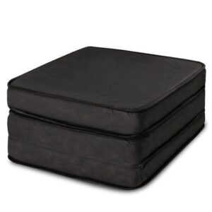 Puff Multiuso 3 Em 1 Solteiro Espuma Preto – Bf Colchões - Cor Preto | Móvel Multiuso