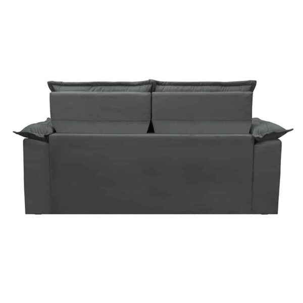 Sofá 3 Lugares Retrátil e Reclinável Cama inBox Compact 1,80m Velusoft Cinza - Image 2