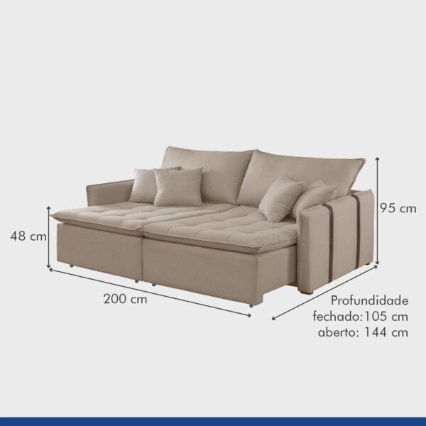 Sofá Cama 200cm Detroid Yescasa - Image 3