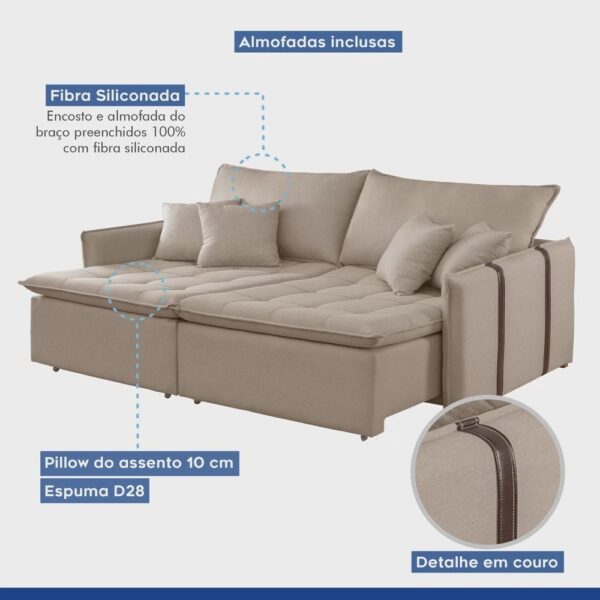 Sofá Cama 200cm Detroid Yescasa - Image 5
