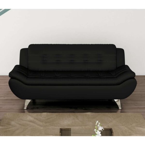 Sofá 3 Lugares New Passion Corino Preto - Cor Preto - Image 5